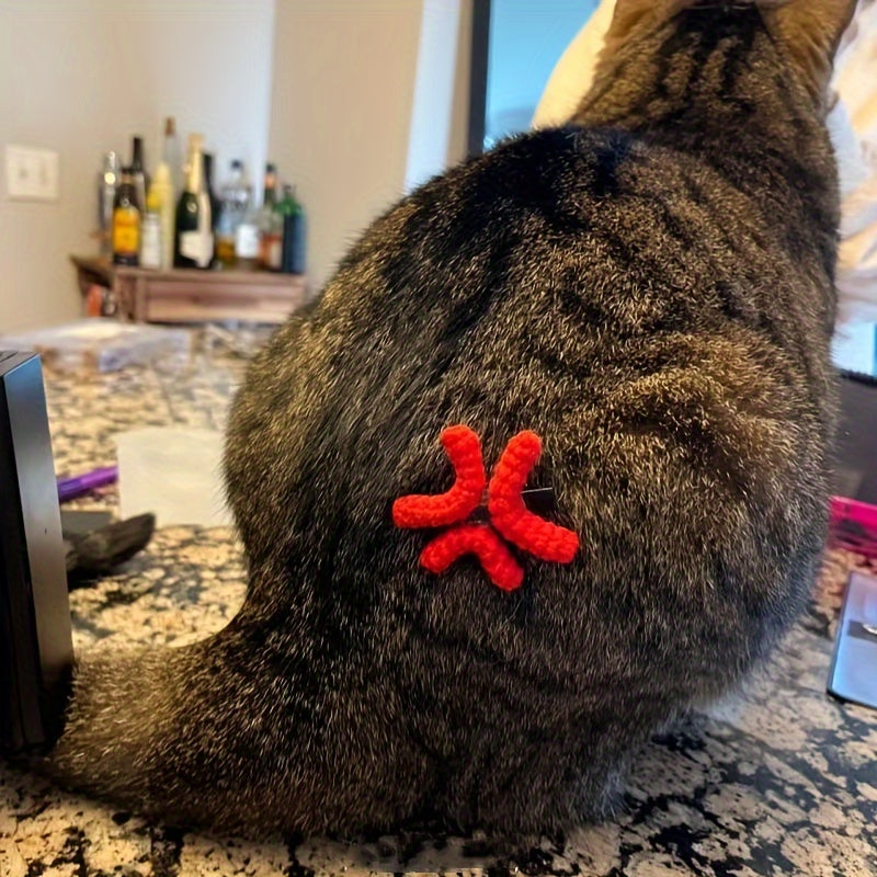 Set of 2 Handmade Crochet Hairpins Duckbill Brooches Anime Cartoon Quirky Accessories