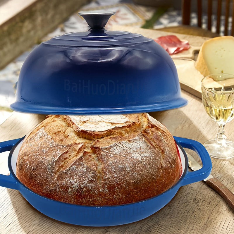 Enamel Cast Iron Loaf Pan with Lid 22.86cm Oven Safe Non-Toxic Durable