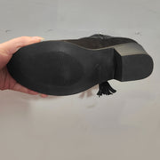 Women's Platform Boots with Tassel Inside Zipper Chunky Heel