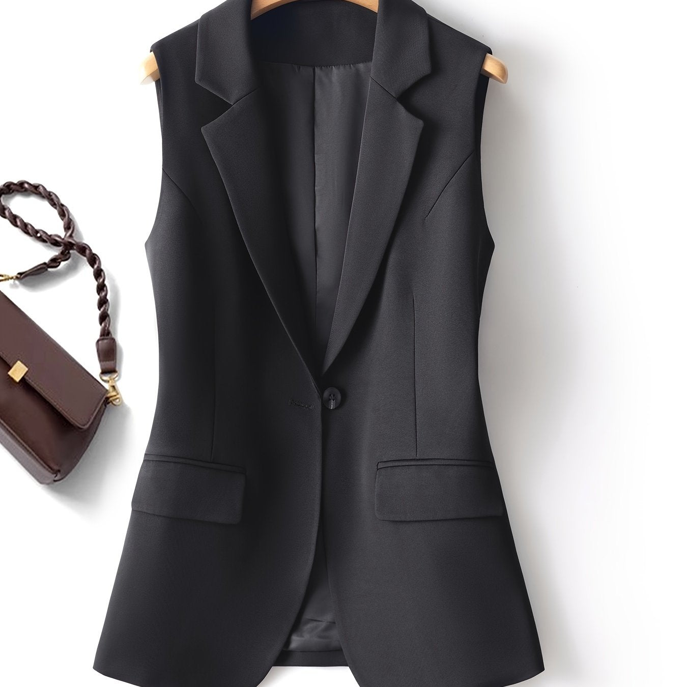Women's Polyester Blazer Jacket with Western Lapel for Office and Daily Wear