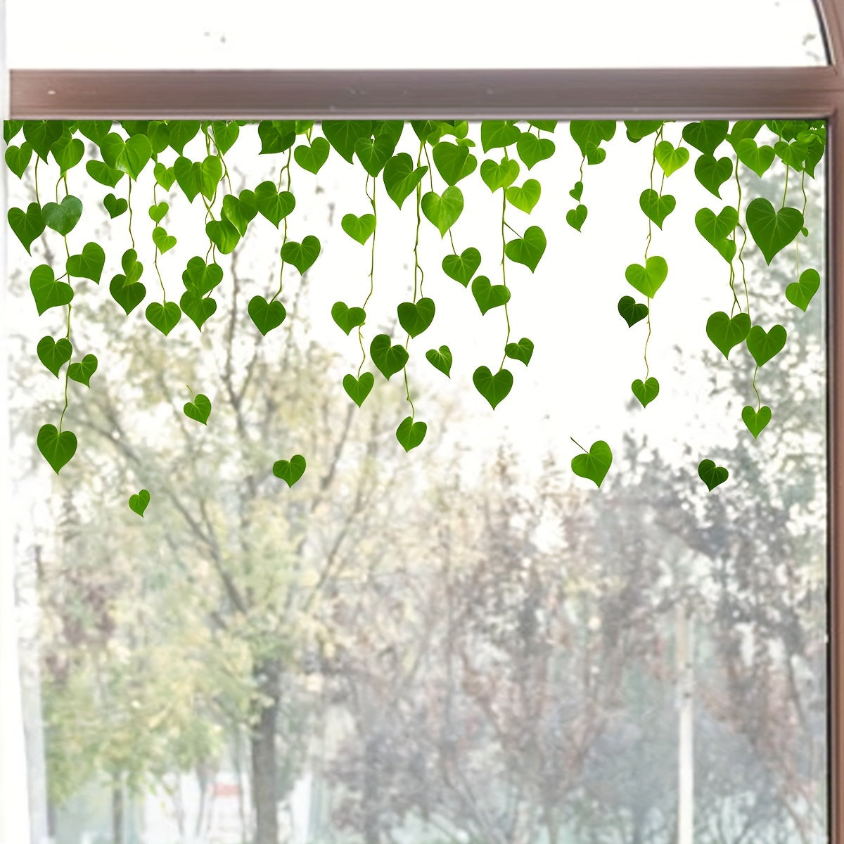 Self-Adhesive Green Vine Window Vinyl Decal Removable Glass Wall Decor