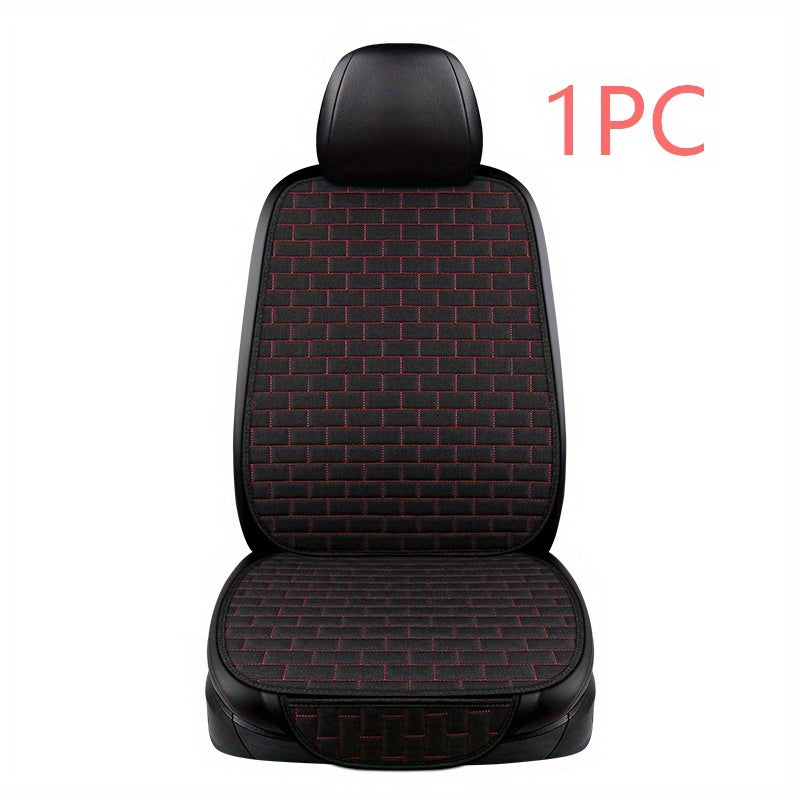 Universal Linen Car Seat Cover Protector Front and Rear Back Cushion Mat