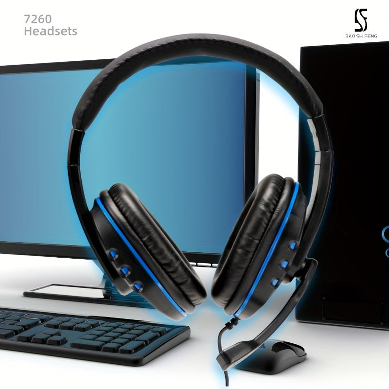 Black and Red Gaming Headset with Microphone 3.5mm Noise-Cancelling Over-Ear Headphones