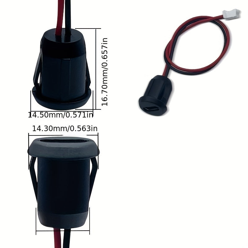 3pcs Black USB-C Female Charging Ports 12V Power Supply for RV Camping