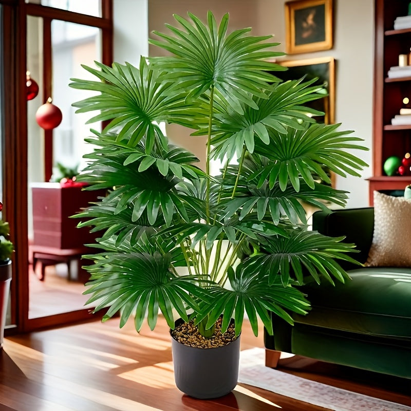Искусственное пальмовое растение в сером горшке для внутреннего и наружного декора для свадеб, отелей, садов, патио