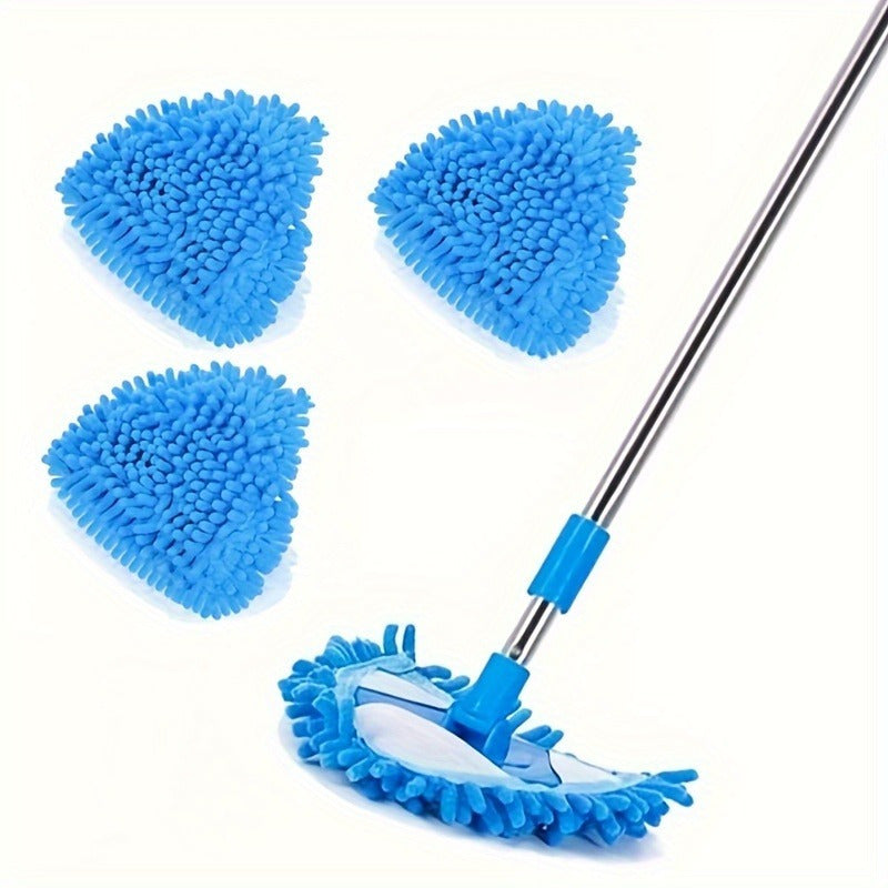 Juego de 3 paños de microfibra en forma de triángulo para limpieza de suelos húmedos y secos