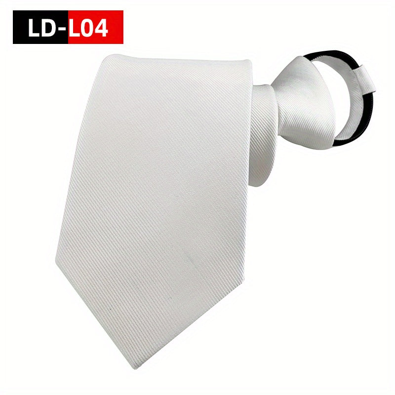 Corbata de solapa de poliéster de color sólido para hombres para ropa formal