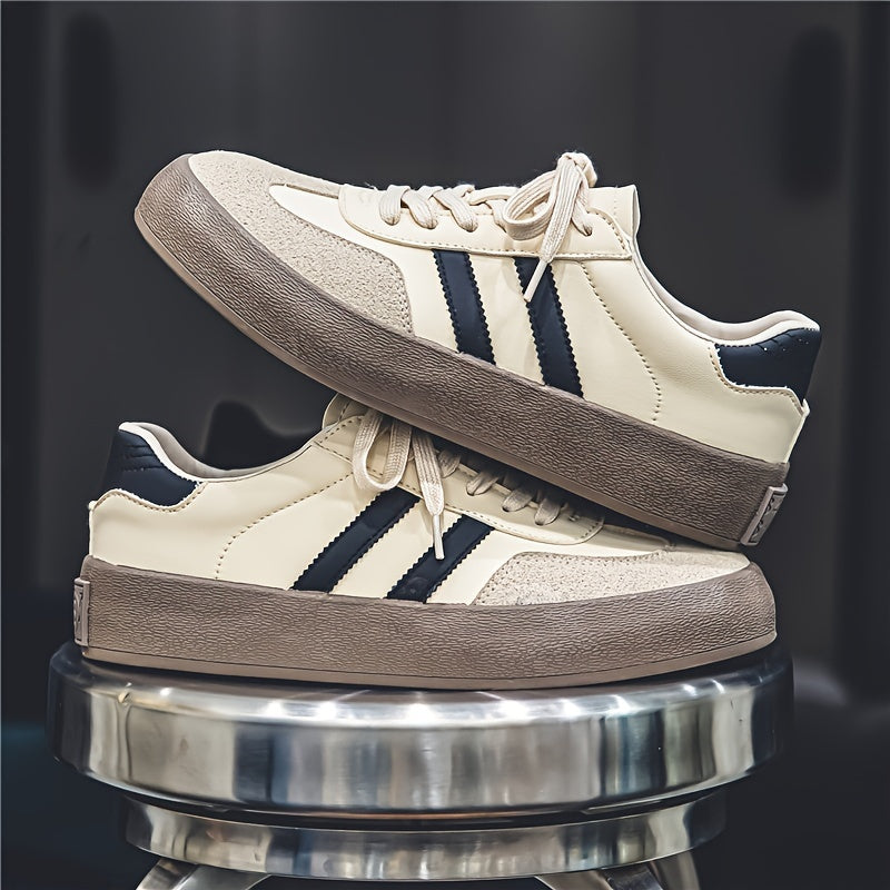 Men's Low Top Skate Shoes Breathable Non-Slip Lace-Up Casual Outdoor Footwear