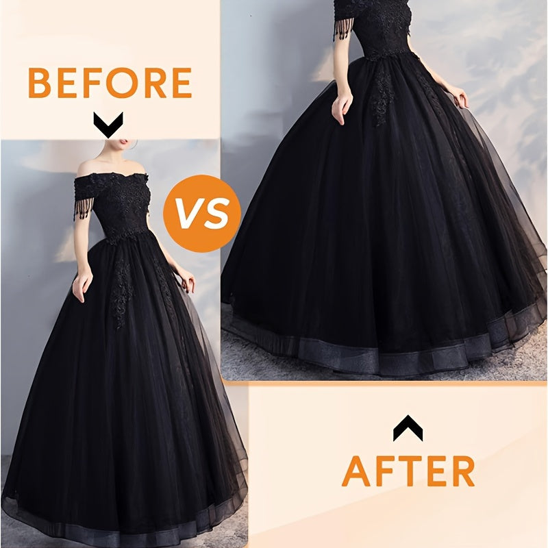6-Hoop Romantic Wedding Dress Petticoat Polyester for Bridal and Banquet Gowns Size 2-18