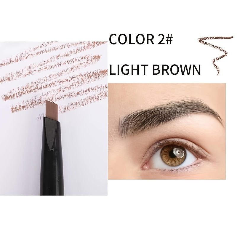 Women Waterproof Natural Makeup Double Head Eyebrow Pencil Multi-Color Long-Lasting