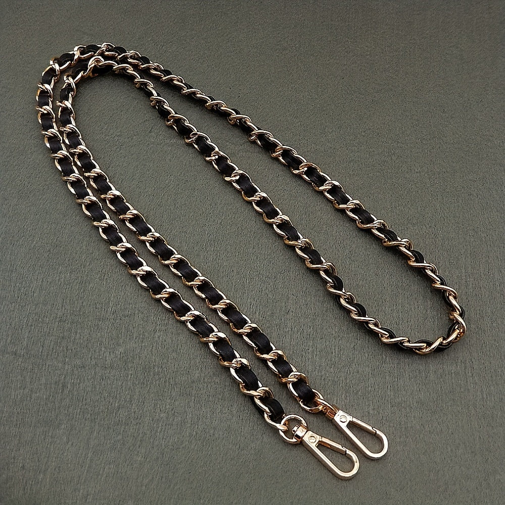 Faux Leather Chain Strap 1cm Wide 47.2 Inches for Handbags and Purses