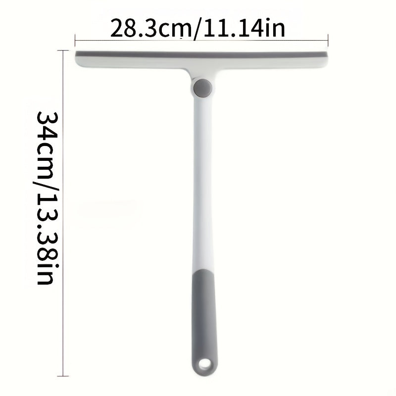 Ko'p funksiyali silikon dush squeegee stendi bilan | 360° aylanuvchi dizayn hammom, yotoqxona, yashash xonasi uchun toza oynalar va oynalarni tozalash | Oson ushlash tutqichi