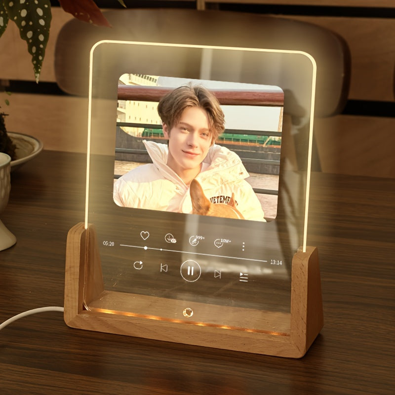 Juftliklar va bolalar uchun LED yoritgichli shaxsiylashtirilgan akril foto ramka