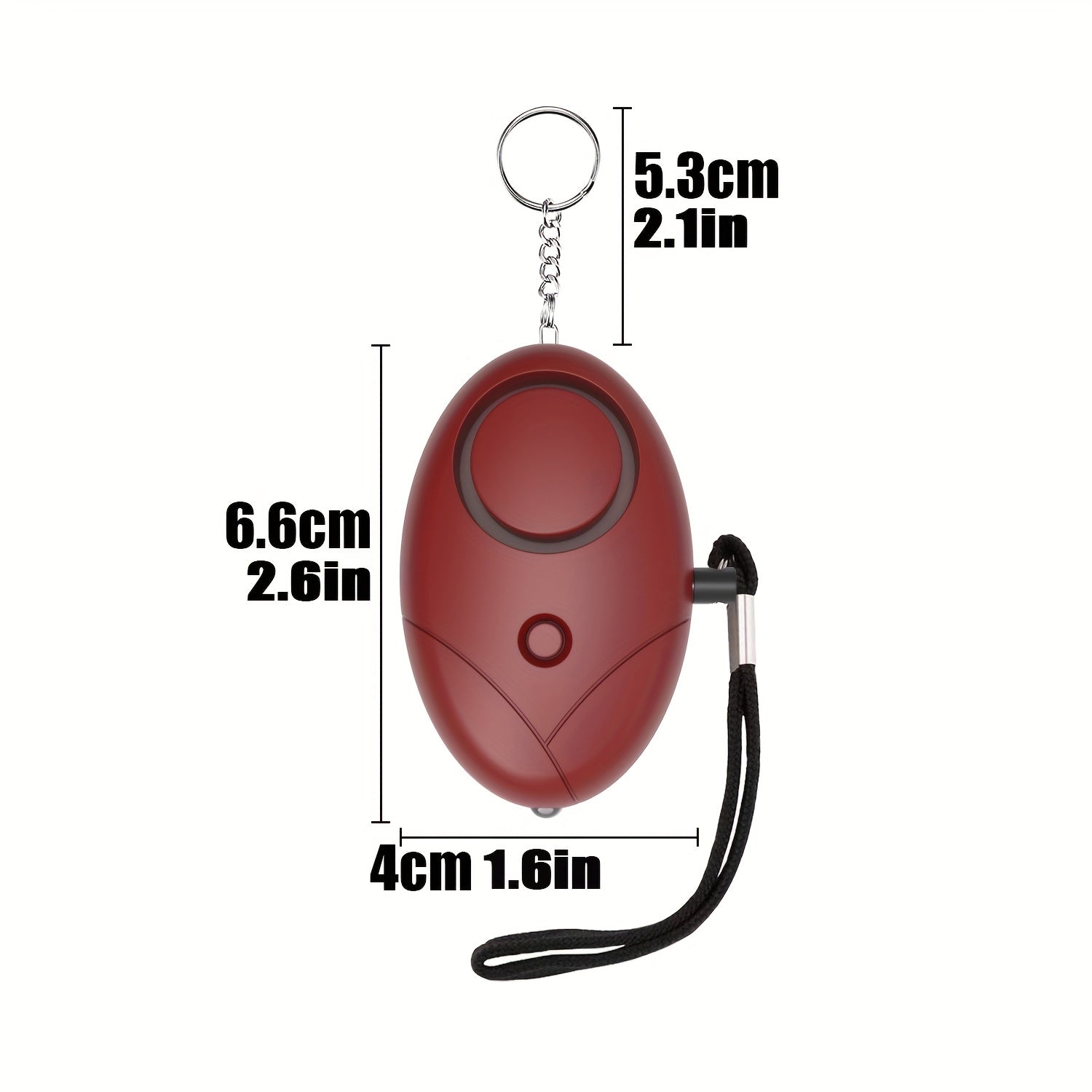 Women Men Elderly Personal Safety Alarm Keychain with LED Light 130DB