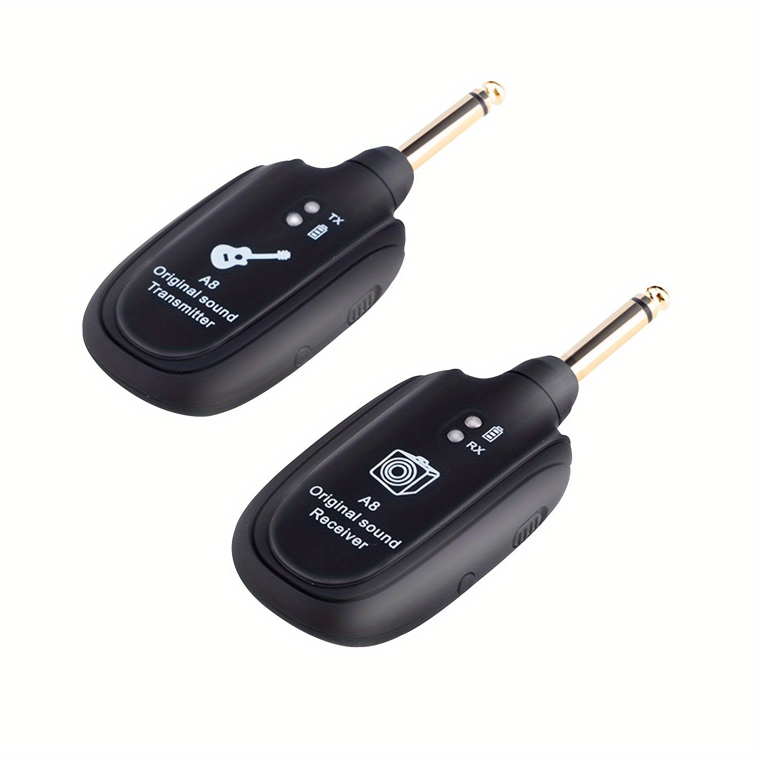 Wireless Guitar Pickup System with Rechargeable Battery for Electric Instruments