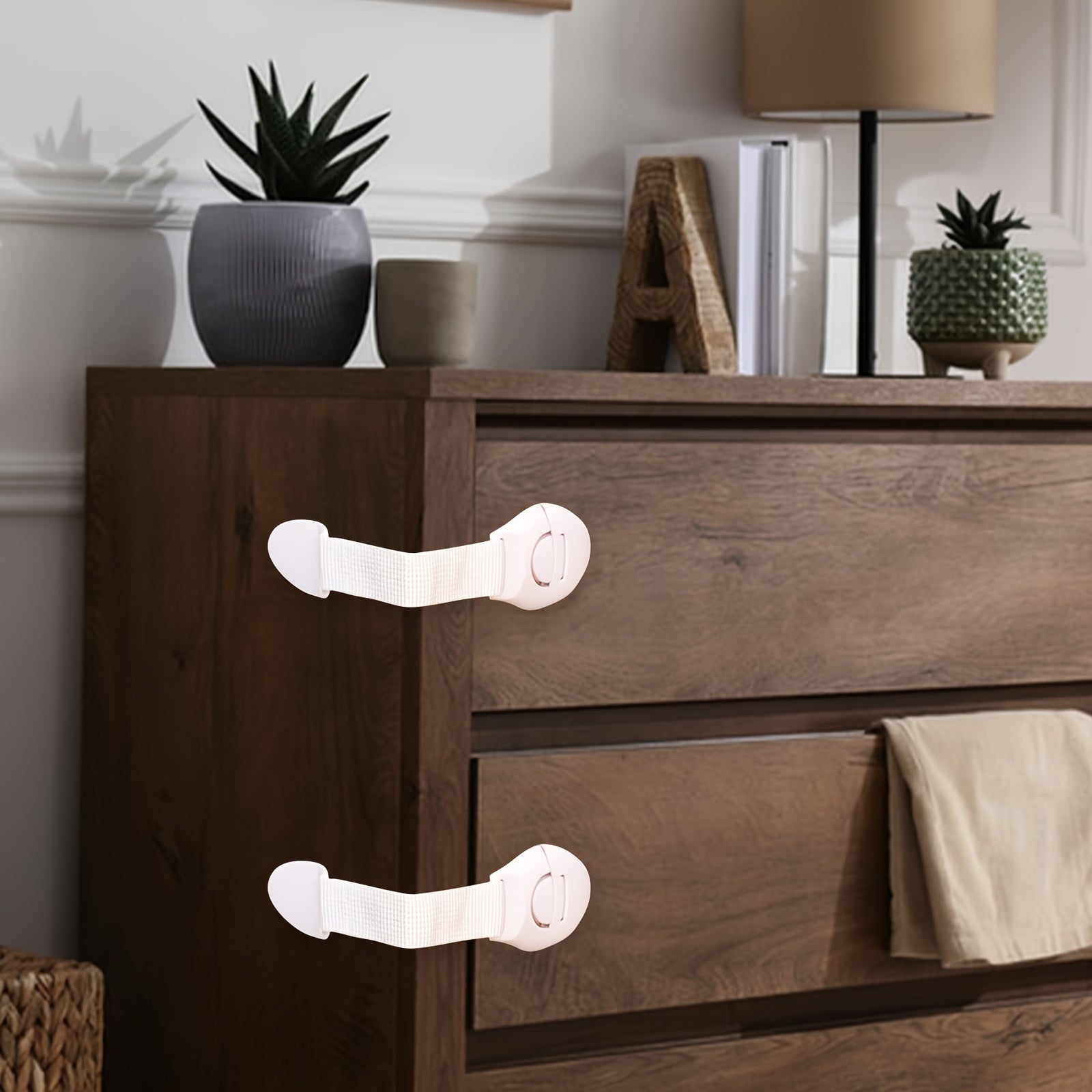 20/40 White Plastic Child Safety Locks for Cabinets Drawers Toilet Fridge