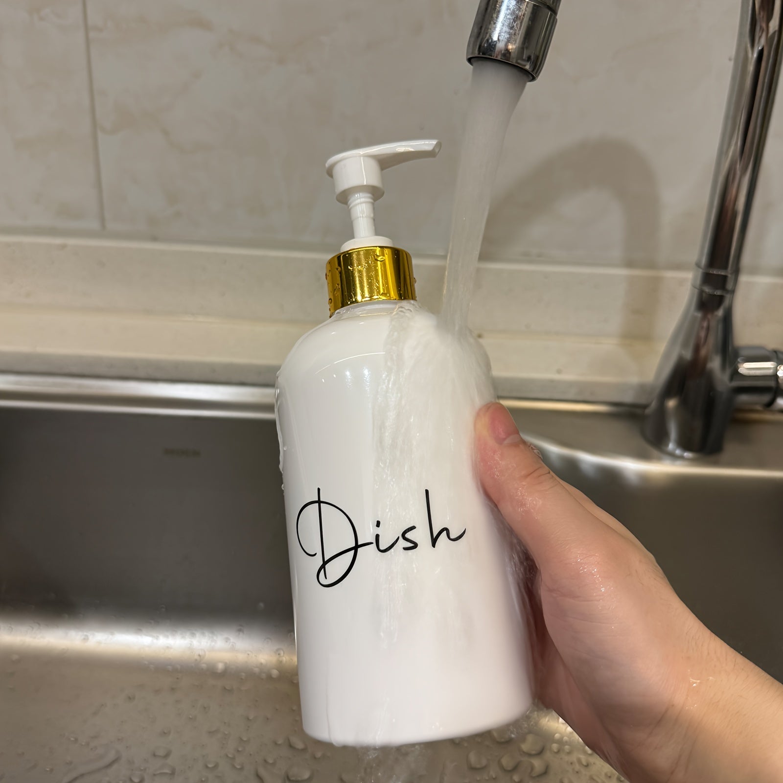 2-Pack 17 Oz Plastic Hand and Dish Soap Dispensers Refillable Lotion Bottles Kitchen Bathroom