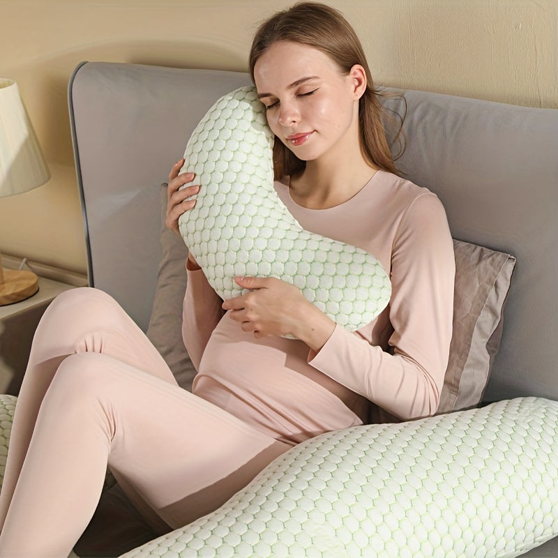Pregnancy Pillow Soft Belly and Waist Support for Side Sleeping Comfort