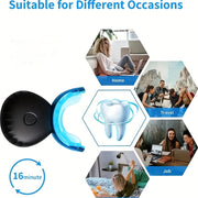 Kit de limpieza dental para el hogar con luz LED, guía de sombra, acelerador, recargable por USB