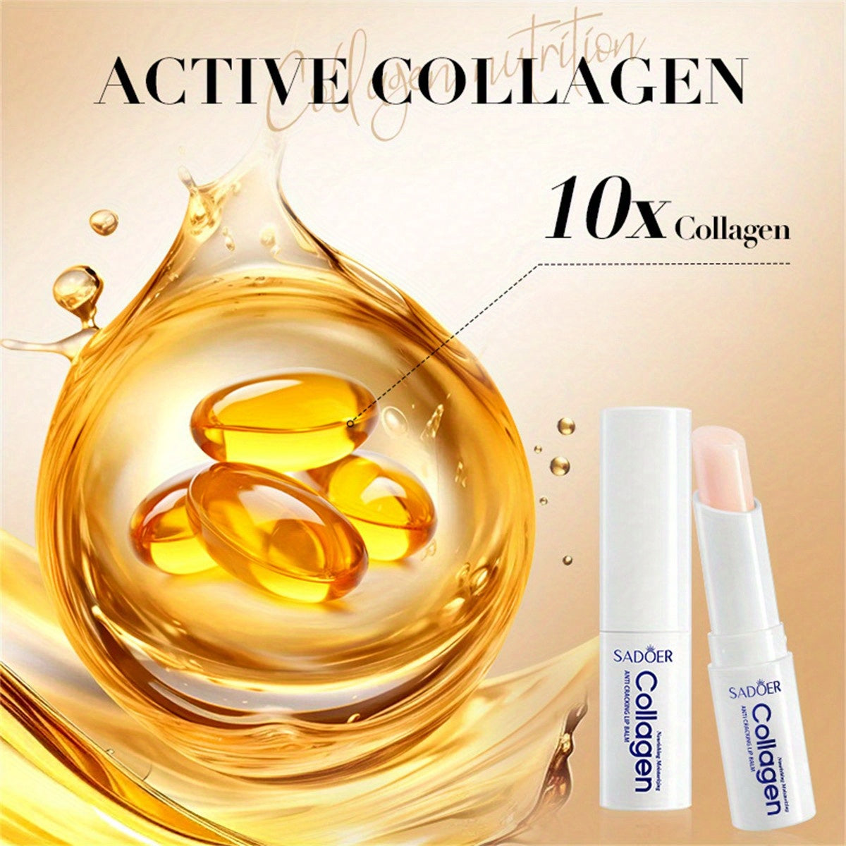Women's Collagen Lip Balm Pack Hydrating Moisturizing Hypoallergenic