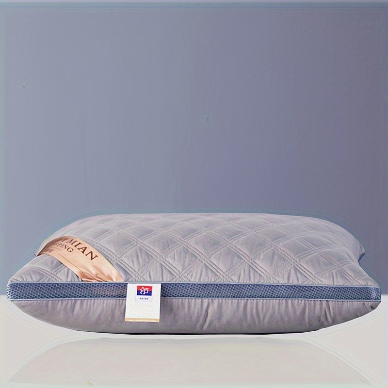 Soft Pillow Set for Bedroom Bedding Includes 1 or 2 Quilted Hotel Pillows for Neck Support