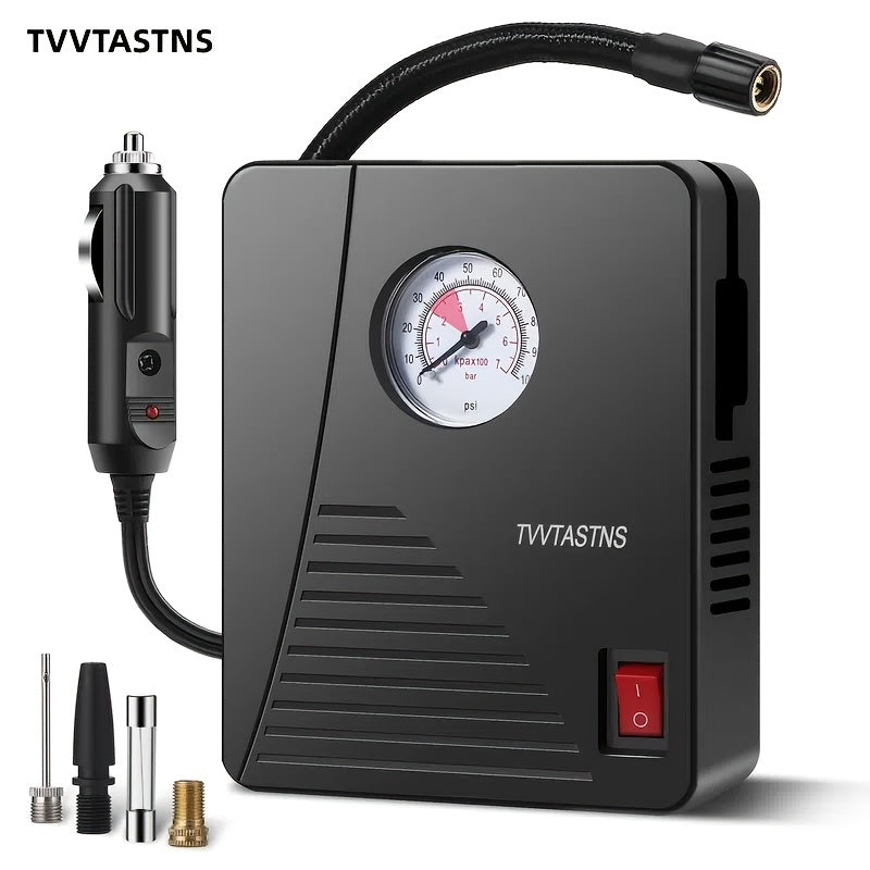 Portable Car Tire Inflator Compressor 12V DC With LED Light for Car Bikes