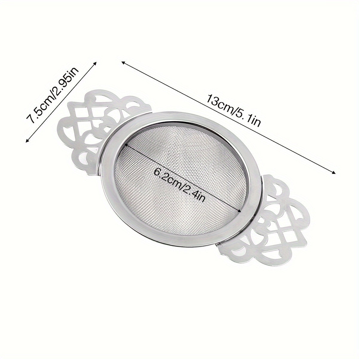 Stainless Steel Tea Infuser Set with Handle, Fine Mesh Strainers for Loose Leaf Tea