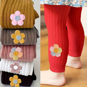Girls Floret Pantyhose Toddler Solid Knitted Leggings Spring Fall