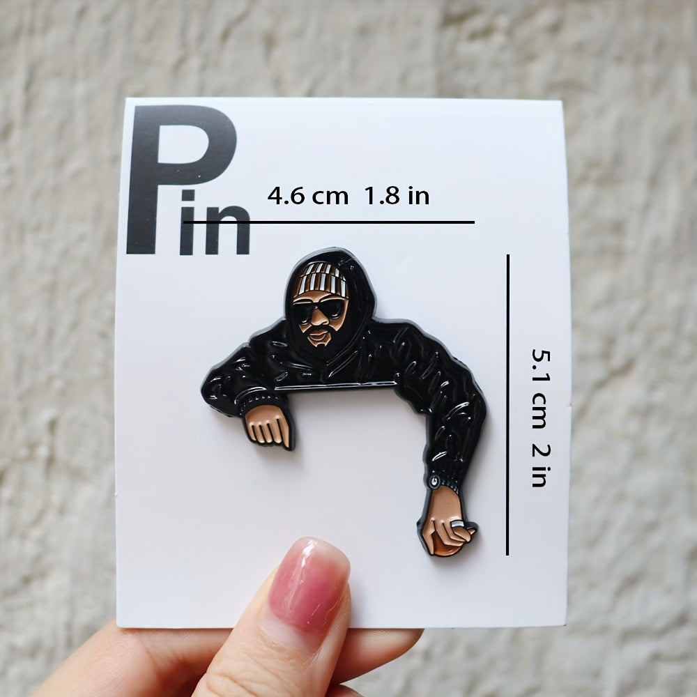 Qora emal pin, zink alloy, moda kiyimlari, shlyapa aksessuari