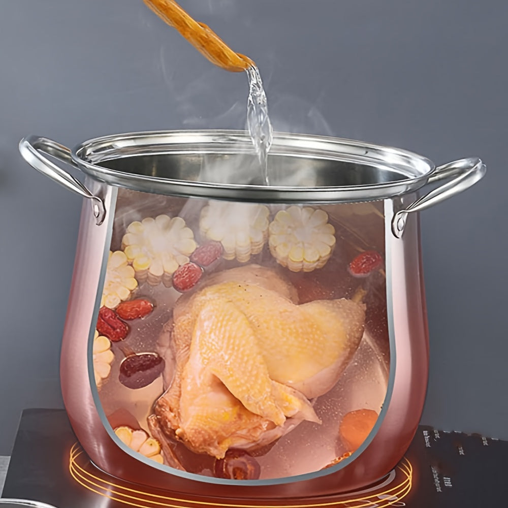 Stainless Steel Stock Pot 12 Qt Cooking Soup Boiling Kitchen Utensil