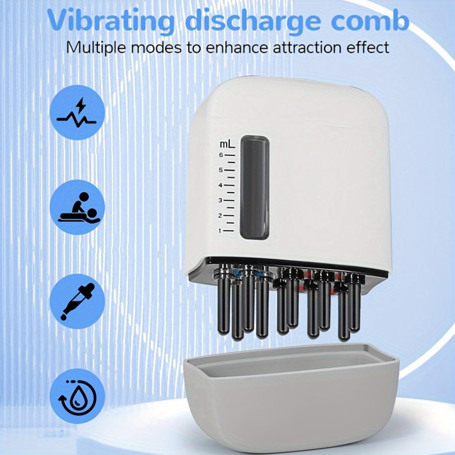 Bosh terisini massaj qilish va ildizni davolash uchun oq sochli aplikator taroq cho'tkasi, quruq yoki nam holda ishlatilishi mumkin, batareya yoki USB orqali zaryadlanadi, ≤36V, 300mAh litiy polimer, mukammal sovg'a.