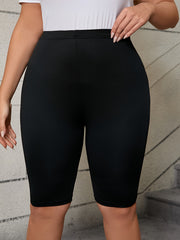 Plus Size ayollar uchun to'liq rangli skinny shortlar, kundalik, elastik leggins