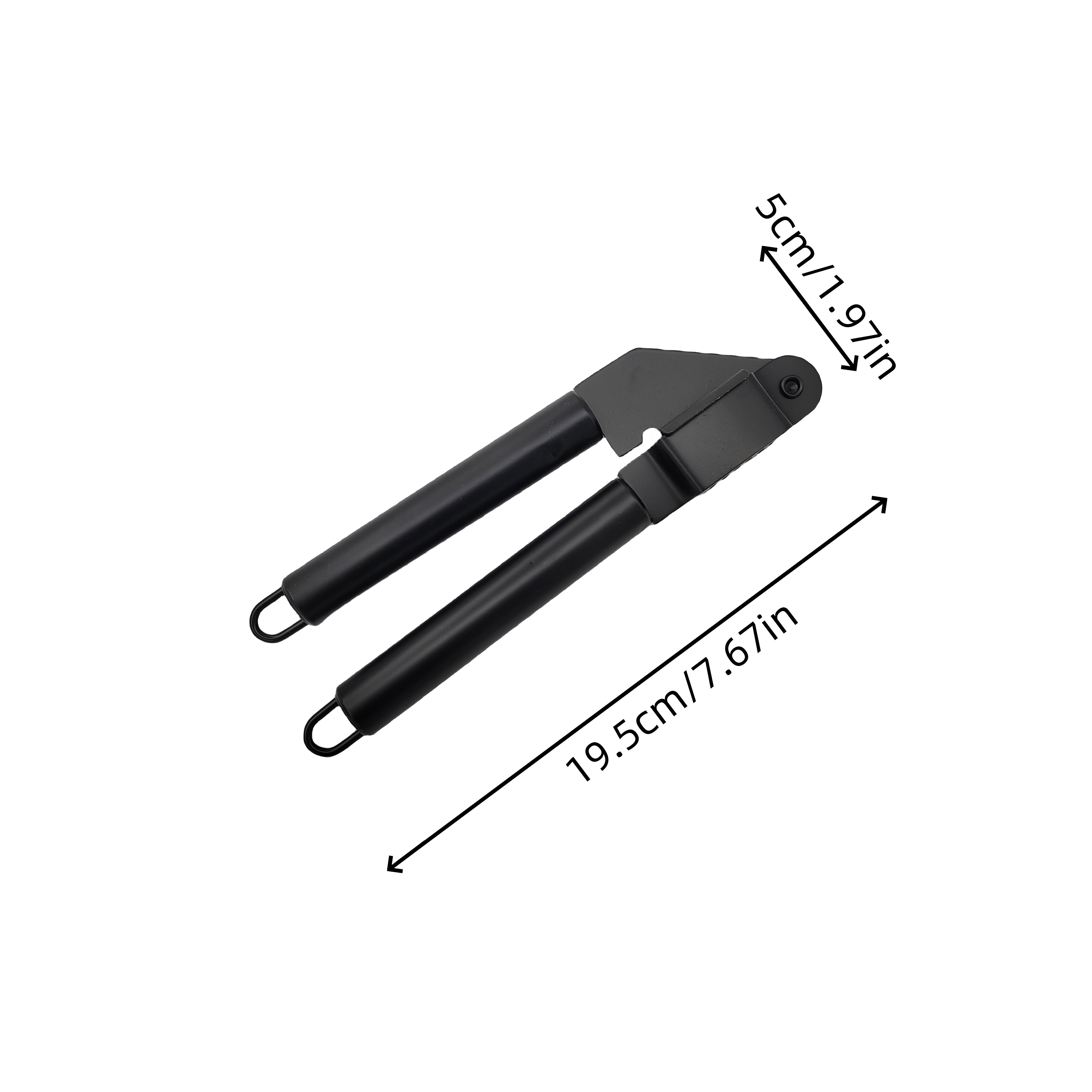 Black and Gold Stainless Steel Garlic Press 19.5cm Manual Kitchen Juicer Easy to Clean