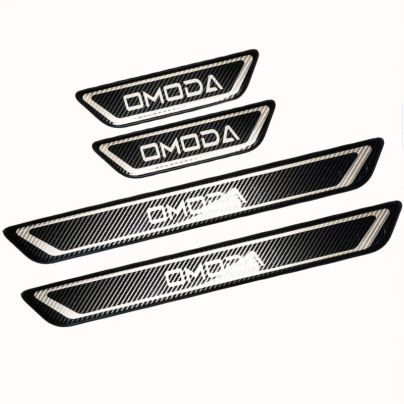 4 dona zanglamaydigan po'latdan yasalgan eshik chegarasi chiziqlari avtomobillar uchun, chizishga qarshi, 5 rang