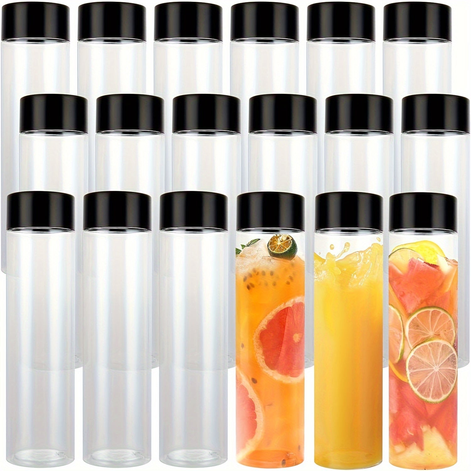 Six Clear Plastic Sensory Bottles 10oz Reusable Classroom Craft Party Supplies