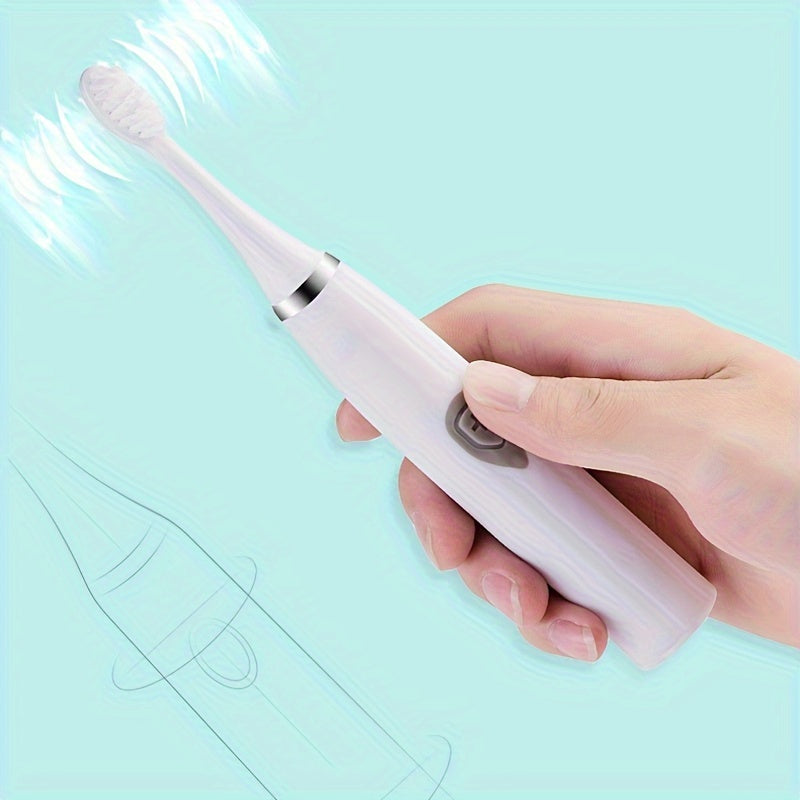 Electric Toothbrush for Adults with Soft Bristle Head Portable Battery Powered