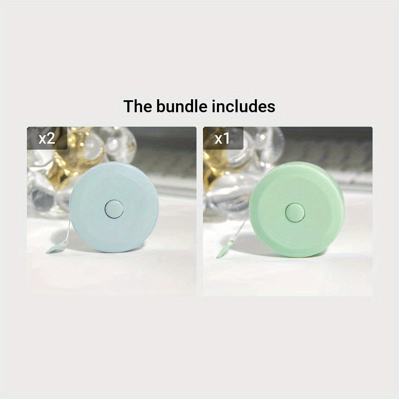 Mini Tape Measure for Adults - Compact Portable 59 Inch Scale in Pink Blue Green