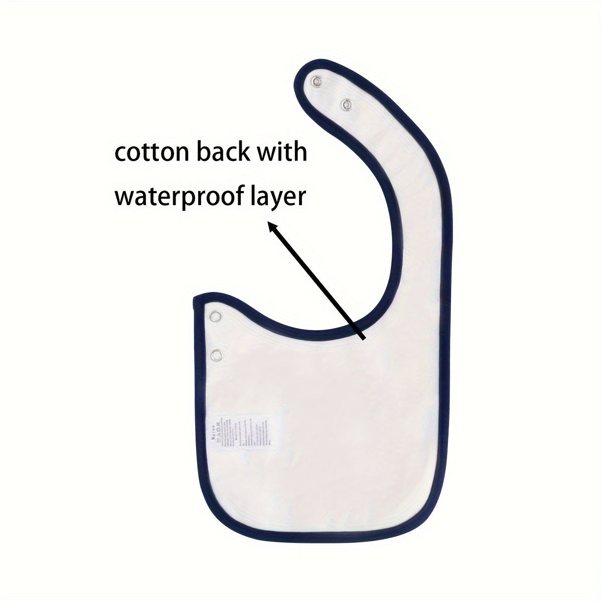 Set of 6 Waterproof Kids Bibs with Adjustable Snap Closure for Boys and Girls