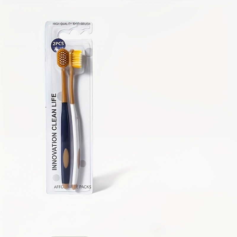 6pcs Adult Soft Bristle Toothbrushes with Wide Head and Ergonomic Handle