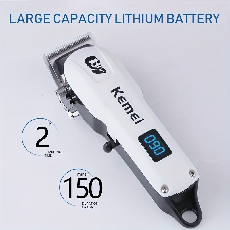 Cordless Hair Clipper for Men Rechargeable Lithium Battery LCD Display Barber Trimmer
