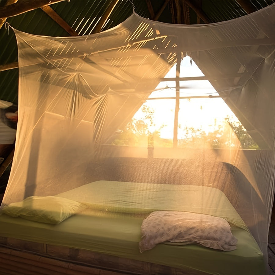 Туристическая кемпинговая сетка-тент 1 шт. с большим пространством и 15-ю зашифрованными квадратными ячейками москитной сетки. Подходит для гамаков, кемпинга, спальни и двора. Доступна в 4 размерах и легка в установке.