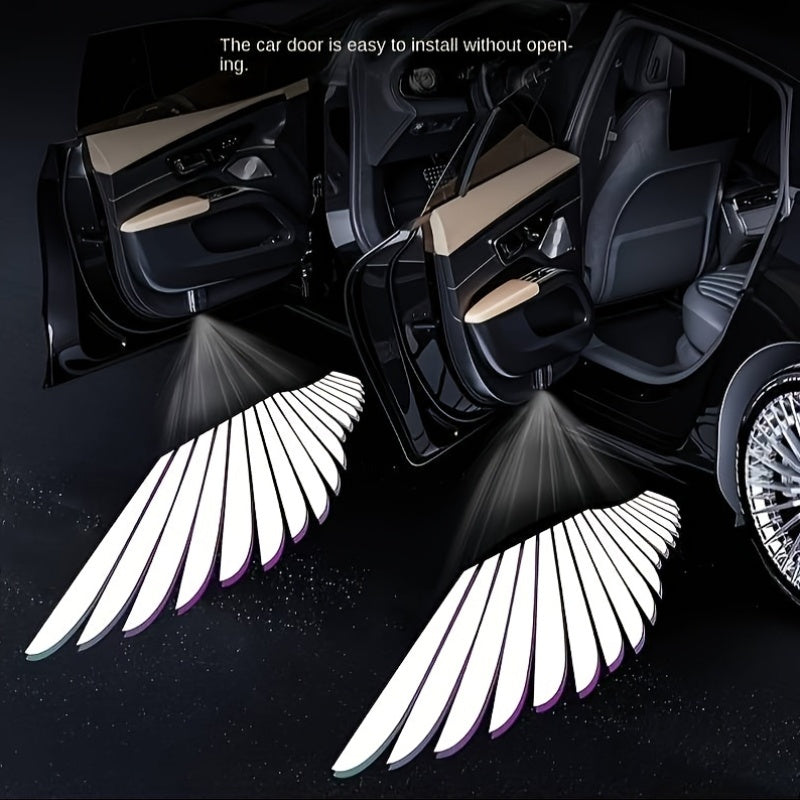 Universal Car Door Sensor Angel Wing Welcome Light LED Indicator Automotive Exterior