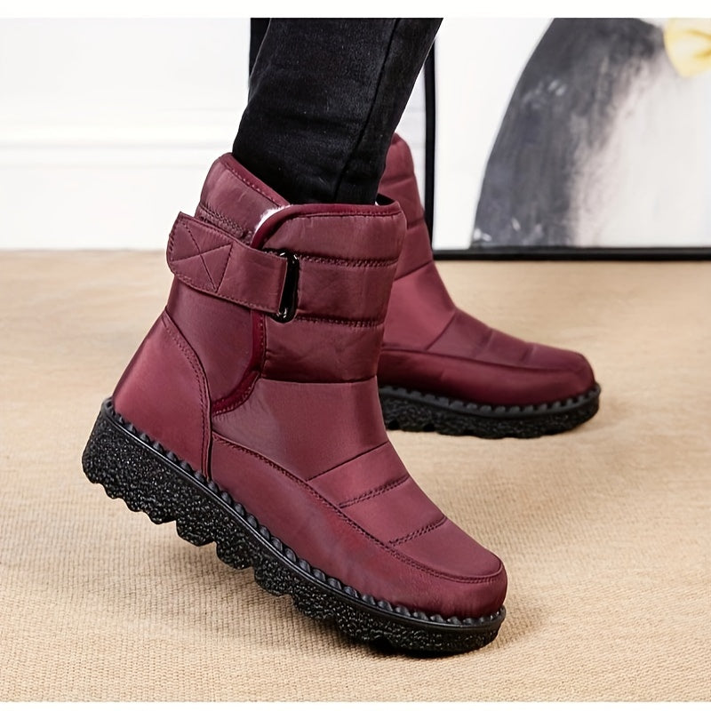 Women's Winter Snow Boots Warm Lined Anti-Slip High-Top Black Cover