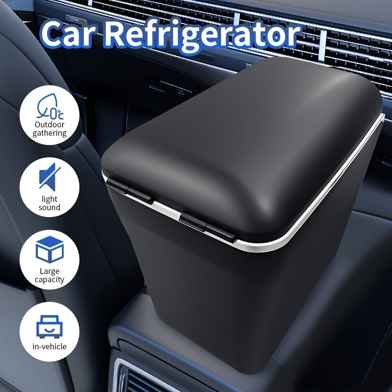 Sayohat va lager uchun portativ avtomobil muzlatgich sovutgich va issiqlik, qora