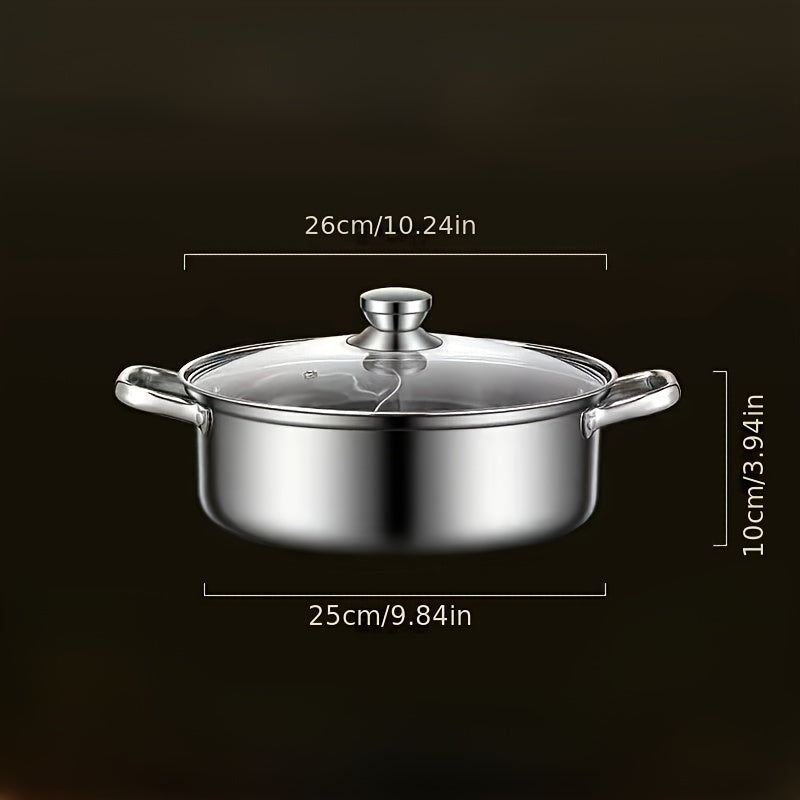 Soup Pot Yuanyang Pot 1 Piece Extra-Thick Stainless Steel Large Capacity Hot Pot Shabu Shabu