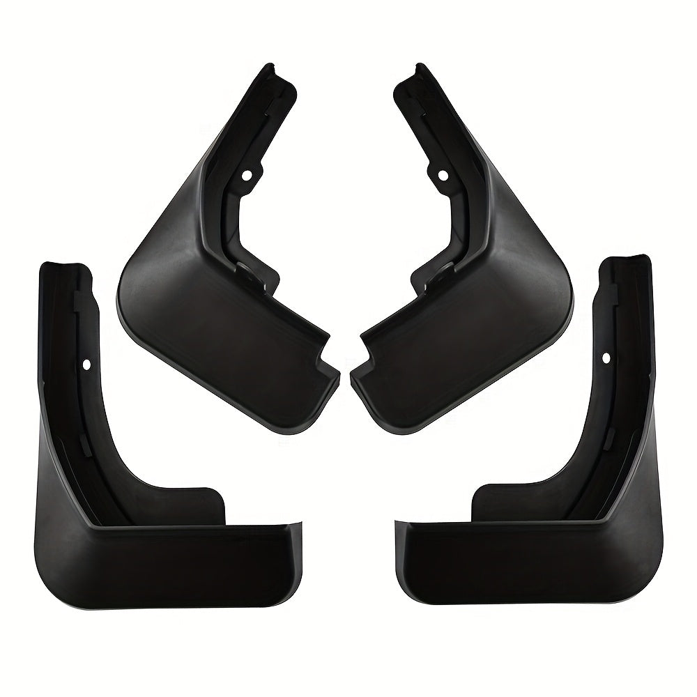 Front Rear Mud Flaps Set Black PP Full Coverage Splash Guards for Cars