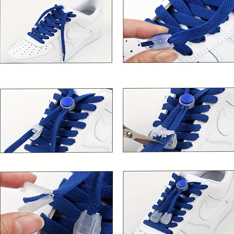 Uniseks plastik No Tie lentalar to'plami sneakers va kundalik poyabzal uchun