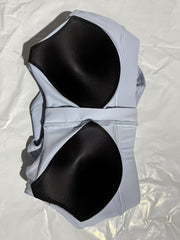 Plus Size Workout Zipper Front Bra with Hood and Chest Pads Activewear