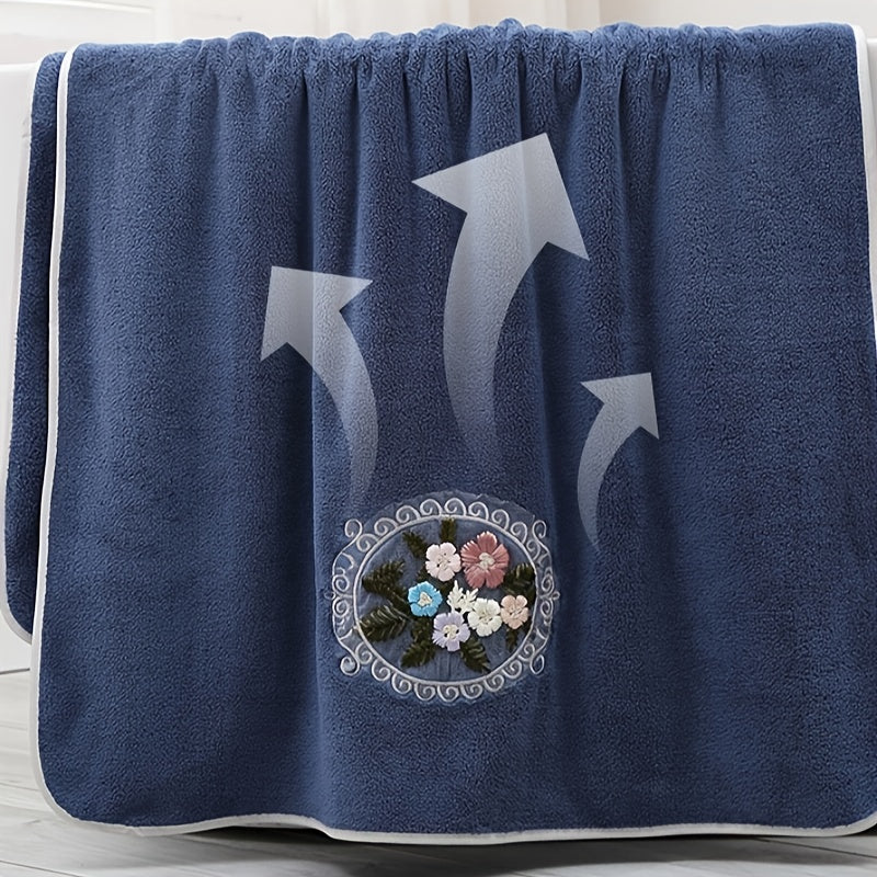 Coral Fleece Towel Set 2pcs Ultra-Soft Quick-Dry Absorbent Skin-Friendly for Bathroom