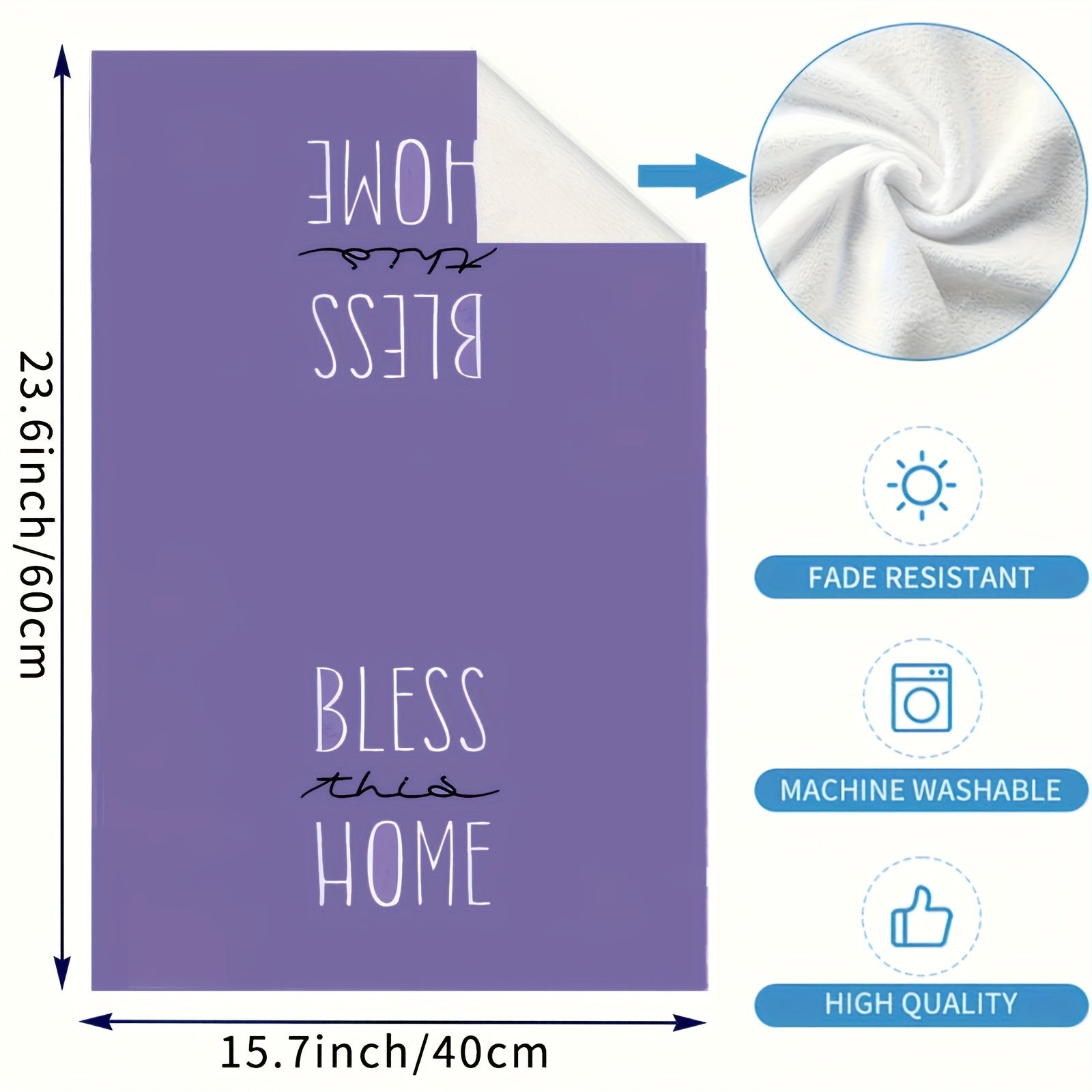 Лучший выбор! Набор из 2 кухонных полотенец с лавандовой тематикой - изготовлены из роскошно мягкого полиэстера, имеют забавный мультяшный дизайн, идеально подходят для любителей лаванды и в качестве стильных подарков для дома.